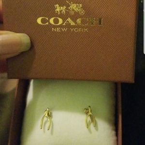Coach wishbone earrings